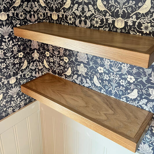 White Oak Floating Shelves