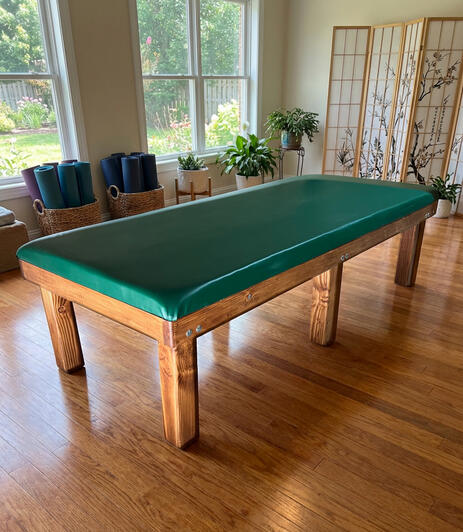 Stretching Bench with padded vinyl top