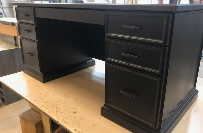 Black Maple Executive Desk
